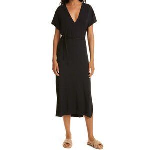 Vince 'Midaxi' Dolman-Sleeve Stretch Sheath Dress, Black